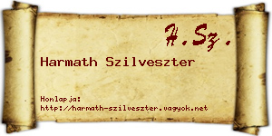 Harmath Szilveszter névjegykártya