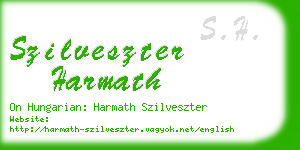 szilveszter harmath business card